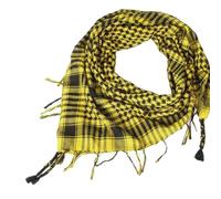 Palästinenser Tuch Damen Herren Palituch Palästinenser Arafat Tuch Klassisches Halstuch mit Fransen Shemagh Mode-Accessoire für Junge Männer und Frauen jeden Alters (Gelb)