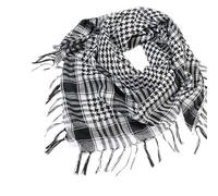 Palästinenser Tuch Damen Herren Palituch Palästinenser Arafat Tuch Klassisches Halstuch mit Fransen Shemagh Mode-Accessoire für Junge Männer und Frauen jeden Alters (Schwarz)