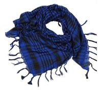 Palästinenser Tuch Damen Herren Palituch Palästinenser Arafat Tuch Klassisches Halstuch mit Fransen Shemagh Mode-Accessoire für Junge Männer und Frauen jeden Alters (Blau)