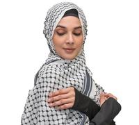 Palästinensischer,Hirbawi,70,87 x 27,56 Zoll weiches Hijab-Bandana | Chiffon- -Bandana, Kopf- und Halstuch, arabisches Wickeltuch für Frauen und Mädchen