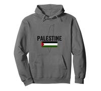 Palastine Map, Palestinian Love Illustration Graphic Design Pullover Hoodie