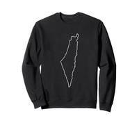 Palastine Map, Palestinian Love Illustration Graphic Design Sweatshirt