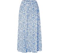 Palazzohose BONPRIX, Damen, Gr. 48, N-Gr, weiß (weiß, blau paisley), Obermaterial: 100% Viskose, loose fit, Hosen Palazzohose, aus Viskose, mit elastischem Bund, Loose Fit, Casual Stil (66569858-48) w