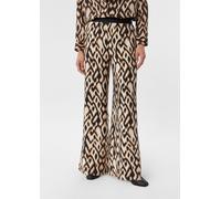 Palazzo-Hose aus Viskosemix mit All-over-Print schwarz 40/LONG