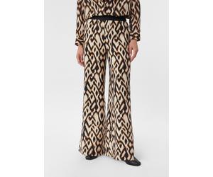 Palazzo-Hose aus Viskosemix mit All-over-Print schwarz 42/REG
