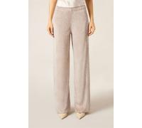 Palazzohose Aus Samt Mit Pailletten Hautfarben L