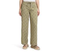 Palazzohose CARTOON "Damen mit Gummizug", Damen, Gr. 36, Normalgrößen, bunt (grün, violett), Obermaterial: 100% Viskose, weit lang, Hosen Palazzohose, Bindeband (68278709-36) grün, violett