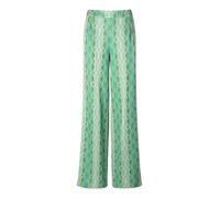 Palazzohose MADELEINE "Hose Weite Jerseyhose mit Grafikprint", Damen, Gr. 42, N + K Gr, grün (apfelgrün, multicolor), Obermaterial: 84% Viskose CV. 14% Polyester PES. 2% Polyamid PA., Modern, normal,