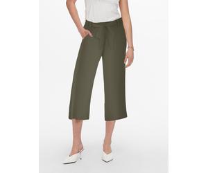 Palazzohose ONLY "ONLNOVA LIFE CROP PALAZZO PANT AOP PTM", Damen, Gr. M (38), N-Gr, grün (kalamata), Web, Obermaterial: 100% Viskose, unifarben, regular fit lang, Hosen Palazzohose, Viskose, regular f