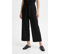 Palazzohose ONLY "ONLNOVA LIFE CROP PALAZZO PANT AOP PTM", Damen, Gr. XL (42), N-Gr, schwarz, Web, Obermaterial: 100% Viskose, unifarben, regular fit lang, Hosen Palazzohose, Viskose, regular fit (864