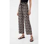 Palazzohose ONLY "ONLNOVA LIFE CROP PALAZZO PANT AOP PTM", Damen, Gr. XS (34), N-Gr, schwarz (schwarz aop:723 rough nomad), Web, Obermaterial: 100% Viskose, bedruckt, regular fit lang, Hosen Palazzoho