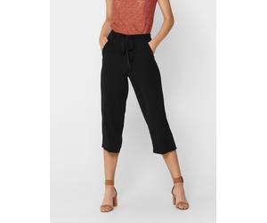 Palazzohose ONLY "ONLWINNER - Culottehose mit elastischem Bund und Kordelzug", Damen, Gr. 34 (XS), N-Gr, schwarz, Web, Obermaterial: 97% Polyester, 3% Elasthan, unifarben, regular fit lang, Hosen Pala