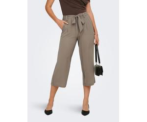 Palazzohose ONLY "ONLWINNER - Culottehose mit elastischem Bund und Kordelzug", Damen, Gr. 36, N-Gr, walnut, Web, Obermaterial: 97% Polyester, 3% Elasthan, unifarben, regular fit lang, Hosen Palazzohos