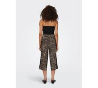 Palazzohose ONLY "ONLWINNER - Culottehose mit elastischem Bund und Kordelzug", Damen, Gr. 38, N-Gr, nomad aop:le grand leo, Web, Obermaterial: 97% Polyester, 3% Elasthan, bedruckt, regular fit lang, H