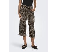 Palazzohose ONLY "ONLWINNER - Culottehose mit elastischem Bund und Kordelzug", Damen, Gr. 42 (XL), N-Gr, nomad aop:le grand leo, Web, Obermaterial: 97% Polyester, 3% Elasthan, bedruckt, regular fit la