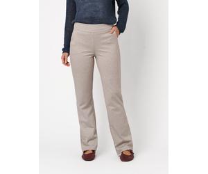 Palazzohose RELAXED "Scarlet Wide", Damen, Gr. 38, Lang, braun (light braun 073), Jersey, Obermaterial: 71% Polyester PES. 12% Polyamid PA. 12% Viskose CV. 5% Elasthan EL., Strukturmuster, slim fit no