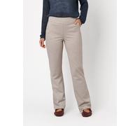Palazzohose RELAXED "Scarlet Wide", Damen, Gr. 44, Lang, braun (light braun 073), Jersey, Obermaterial: 71% Polyester PES. 12% Polyamid PA. 12% Viskose CV. 5% Elasthan EL., Strukturmuster, slim fit no