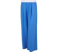 Palazzohose SPORTALM KITZBÜHEL, Damen, Gr. 42, N-Gr, blau (amparo blau), Web, Obermaterial: 100% Viskose, clean, unifarben mit Farbeinsatz, bequem lang, Hosen Palazzohose, mit kontrastfarbenen Bund (8