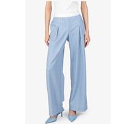 Palazzohose SPORTALM KITZBÜHEL, Damen, Gr. 46, N-Gr, blau (blau marguerite), Web, Obermaterial: 69% Polyester, 26% Baumwolle, 5% Elasthan, gemustert, gestreift, unifarben, bequem lang, Hosen Palazzoho