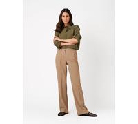 Palazzohose TONI "Luisa Wide", Damen, Gr. 38, Lang, braun (braun 731), Stoff, Obermaterial: 100% Polyester PES., unifarben, regular fit normal, Hosen Palazzohose, aus luftigem Twill (99861248-38) brau