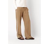 Palazzohose TONI "Sue Wide", Damen, Gr. 44, Lang, braun (braun 731), Stoff, Obermaterial: 100% Polyester PES., unifarben, slim fit normal, Hosen Palazzohose, mit Galonstreifen (12186151-44) braun 731