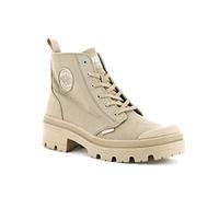 Schnürboots PALLADIUM "PALLABASE TWILL" Gr. 42, beige (puder) Schuhe Schnürstiefeletten aus Textil (40152240-42)