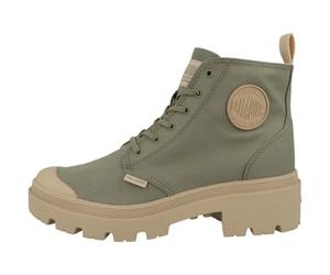 Palladium Damen PALLABASE Twill Stiefel, Grün, 36 EU, grün, 36 EU
