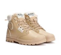 Palladium Pampa HI Snow Warm Leder Damen Beigefarbene Stiefel EU 39/UK 6