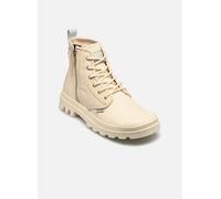 Schnürboots PALLADIUM "PAMPA DETROIT ZIP SU", Damen, Gr. 41, tropisand, cream, Textil, Schuhe Schnürboots, Schnürstiefel, Schnürstiefelette aus Canvas mit Reißverschluss (74730725-41) tropisand, cream