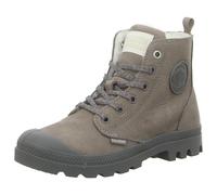 Winterboots PALLADIUM "PAMPA HI ZIP WL W", Damen, Gr. 39, schwarz (cloudburst, charcoal, gray), Leder, Schuhe Winterboots, Winterschuhe, Schnürboots, Winterstiefel, Snowboots, gefüttert (77676919-39)