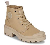 Schnürboots PALLADIUM "PALLABASE TWILL" Gr. 39, beige (puder) Schuhe Schnürstiefeletten aus Textil (40152240-39)