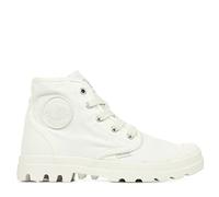 Palladium Women's Pampa Hi Boot, Vegan Canvas Lace Up Boot, Star White, 39 EU