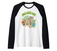 Pallas's Cat Groovy Floral Aquarell Boho Pallas's Cat Raglan