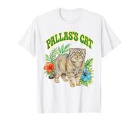 Pallas's Cat Groovy Floral Aquarell Boho Pallas's Cat T-Shirt