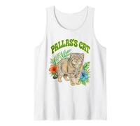 Pallas's Cat Groovy Floral Aquarell Boho Pallas's Cat Tank Top