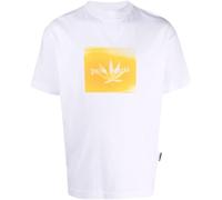 Palm Angels - "Classic" T-Shirt für Herren, Logo (Weiß/Gelb) S
