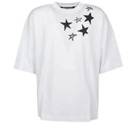 Palm Angels Herren Shooting Star Logo Oversized T-Shirt (Weiß) S