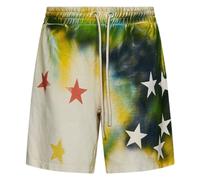 Palm Angels Sprayed Stars Vintage Sweatshorts Weiß S