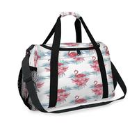 Palm Floral Flamingo Reisetasche für Mädchen, Jungen, Damen, Herren, Flamingo, Wochenende, Übernachtung, Schultertasche, Handtasche, für Reisen, Sport, Fitnessstudio