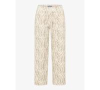 Boyfriend-Hose RAPHAELA BY BRAX "Style PAM CULOTTE", Damen, Gr. 44K (22), Kurzgrößen, ecru, Web, 67% Leinen, 30% Baumwolle, 3% Elasthan, Hosen (81708018-22) ecru