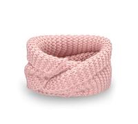 PaMaMi Kinderschal Winter Mädchen | Rosa | Alter 3-7 Jahre | Schal Kinder Mädchen in grober Strick-Optik 88 cm lang | Flauschig und sehr warm