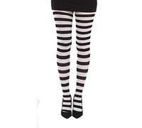 Pamela Mann Neon Twickers Gestreift Striped Strumpfhose - Weiß White