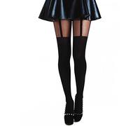 Pamela Mann Schwarze Straps-Strumpfhose - Black Suspender Tights