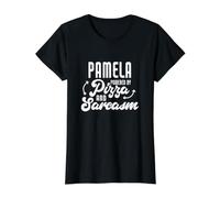 Pamela Pizza und Sarkasmus Spruch Lustig Pamela Name Preisgünstiges Grafik-T-Shirt, Damen, Schwarz, XS