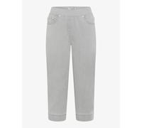 5-Pocket-Jeans RAPHAELA BY BRAX "Style PAMINA CAPRI", Damen, Gr. 44, Normalgrößen, hellgrau, Denim/Jeans, 50% Baumwolle, 40% Lyocell, 7% Elastomultiester, 3% Elasthan, Jeans 5-Pocket-Jeans (50928054-4