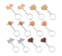 PAMINGONO 12 Stück Cartoon Insekten Schlüsselanhänger 3D Naturgetreu Bunte Rucksack und Autoschlüssel Deko Glatte Oberfläche Leicht und Vielseitig