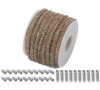 PAMIR TONG Strass-Glitzer-Seil, 6 Meter, 0,4 cm, glitzernde Schnürsenkel, Strassschnur, Glanzschnüre für Schuhe, Schmuckherstellung und Heimwerkerhandwerk (lt gold357-02)