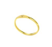 PAMTIER Damen Edelstahl Signet 12 Sternzeichen Ring Horoskop Sternbild Aussage Hochzeit Ehering Gold Größe 54 Stier