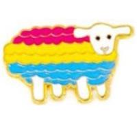 Pan Pride Schaf Anstecker Pansexuell LGBTQ Pin Metall 3x2 cm CSD Geschenk