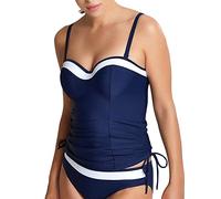 Panache Damen Swim Women's Anya Cruise Bra Sized Molded Bandeau Tankini-Oberteil, Marineblau/Weiß, 70E